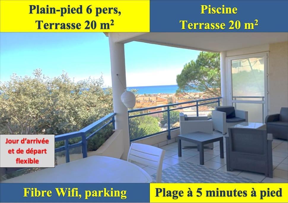 Plain-Pied, Terrasse, Piscine, Pleine Vue Mer, Plage A 6' A Pied, Parking, Wifi Флері Екстер'єр фото
